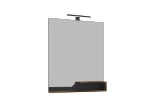Espelho decorativo em madeira «Galia 80» - 60 x 14 x 100 cm - Nogueira escura