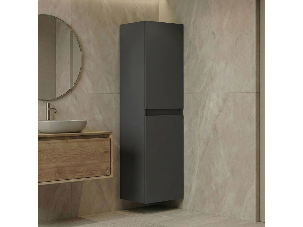 Armário de casa de banho «Nest 40 v2» - 40 x 32 x 138 cm - Antracite mate