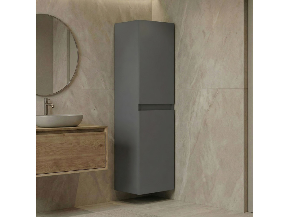 Armário de casa de banho «Nest 40 v2» - 40 x 32 x 138 cm - Cinza mate