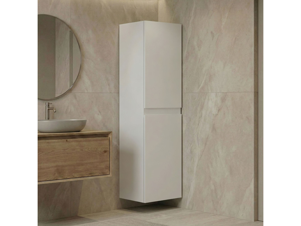 Armário de casa de banho «Nest 40 v2» - 40 x 32 x 138 cm - Branco mate