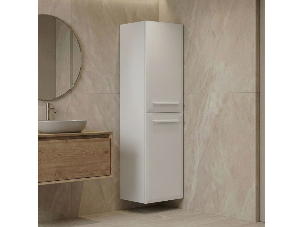 Armário de casa de banho «Nuvola 40 v3» - 40 x 32 x 138 cm - Branco