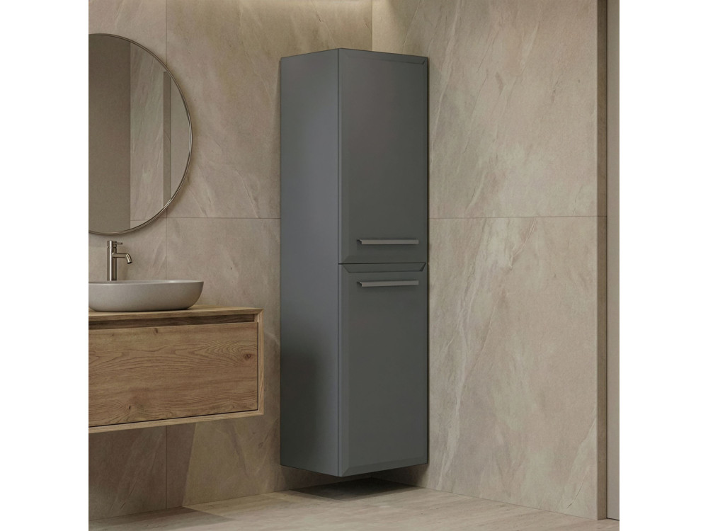 Armário de casa de banho «Nuvola 40 v3» - 40 x 32 x 138 cm - Cinza