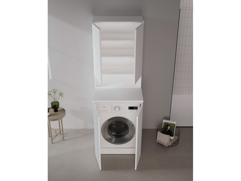 Armário de casa de banho «Bosco Lume 70» - 70 x 36 x 100 cm - Branco mate