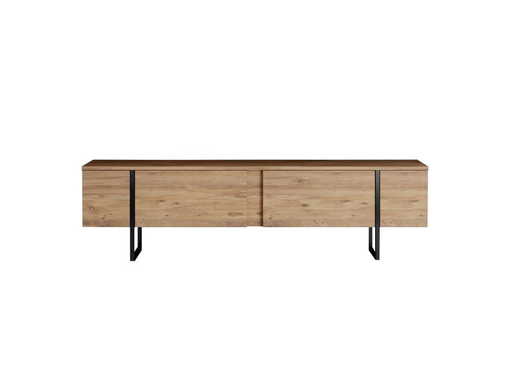 Suporte de TV em madeira "Luxe" - 180 x 30 x 50 cm - Castanho