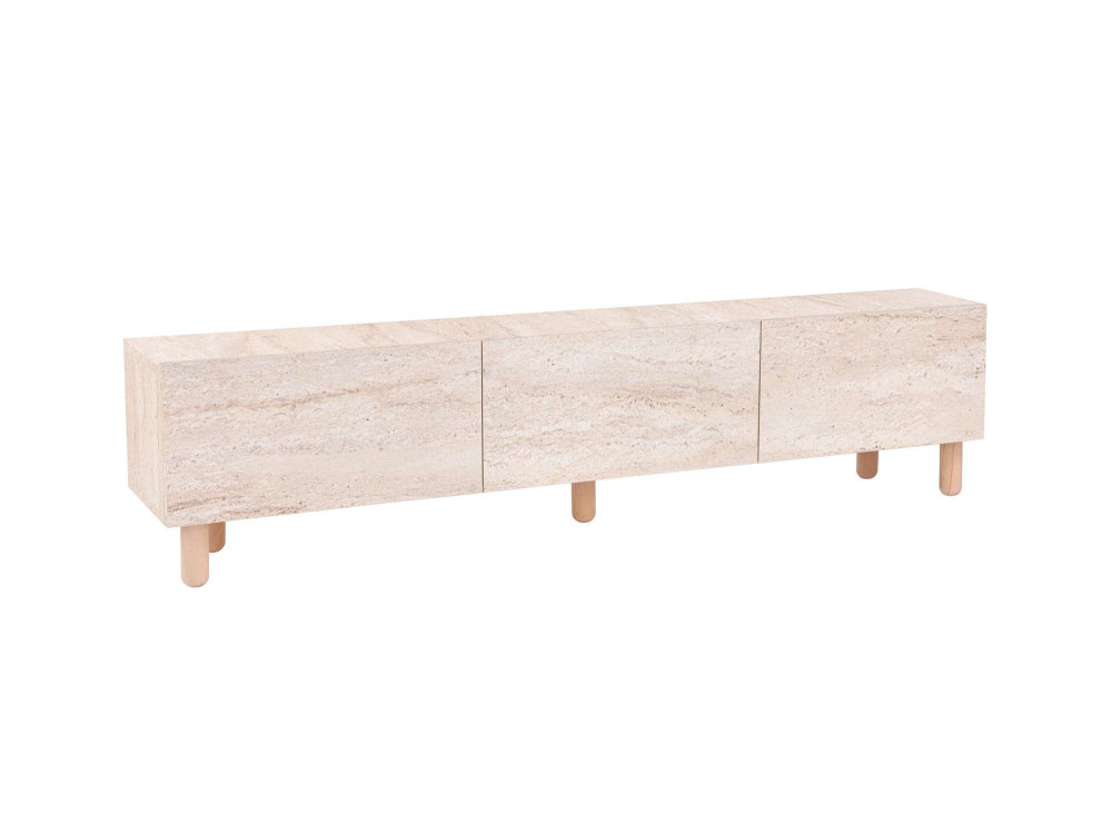 Suporte de TV em madeira "Alvin" - 180 x 31 x 42 cm - Bege
