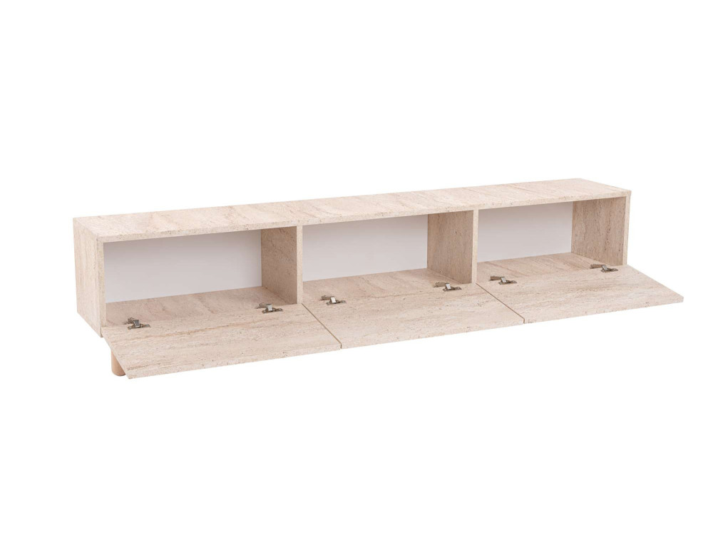 Suporte de TV em madeira "Alvin" - 180 x 31 x 42 cm - Bege
