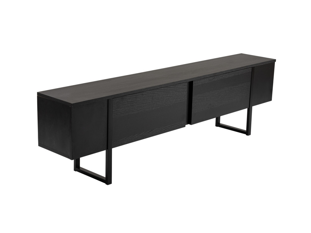 Suporte para televisor em madeira "Serenity" - 180 x 29 x 50 cm - Preto