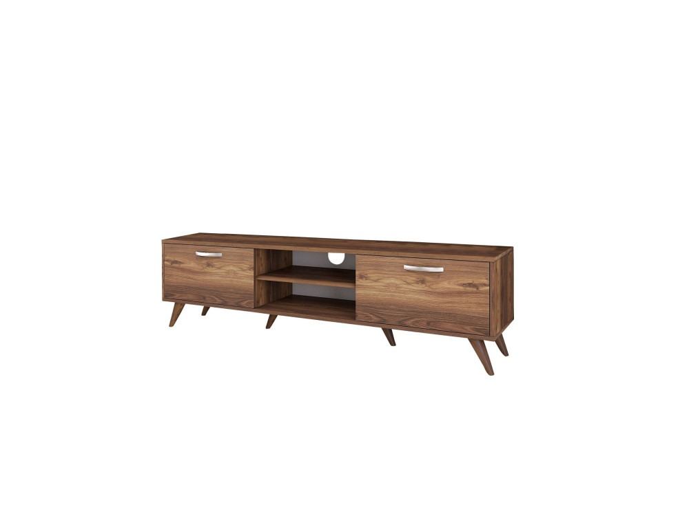 Suporte de TV em madeira "Atik" - 180 x 35 x 48 cm - Castanho