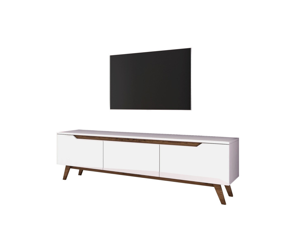Suporte de TV em madeira "Digi" - 180 x 35 x 48 cm - Castanho