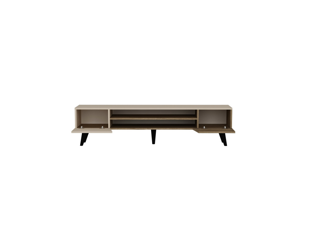 Suporte de TV em madeira "Clark" - 180 x 37 x 45 cm - Castanho