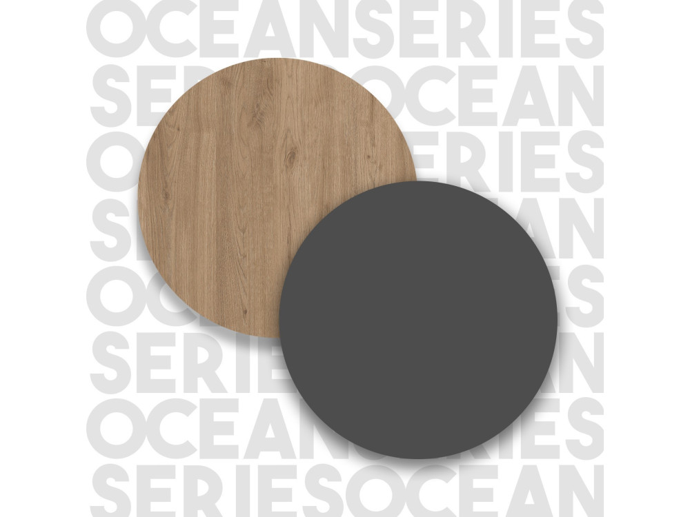 Consola de madeira "Calvin" com espelho - 100 x 30 x 76 cm - Castanho