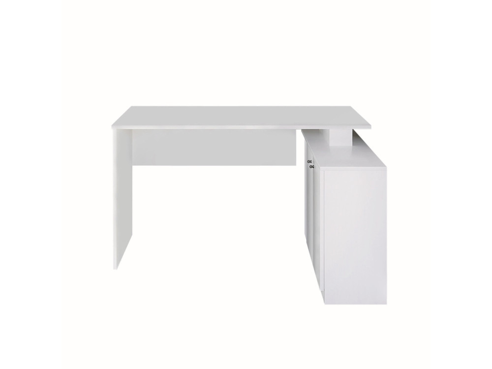 Secretária de madeira "Basak" - 130 x 60 x 74 cm - Branco