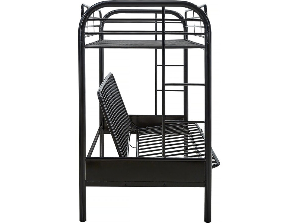 Cama mezanino "POLO" - 90 x 190 cm - Preto