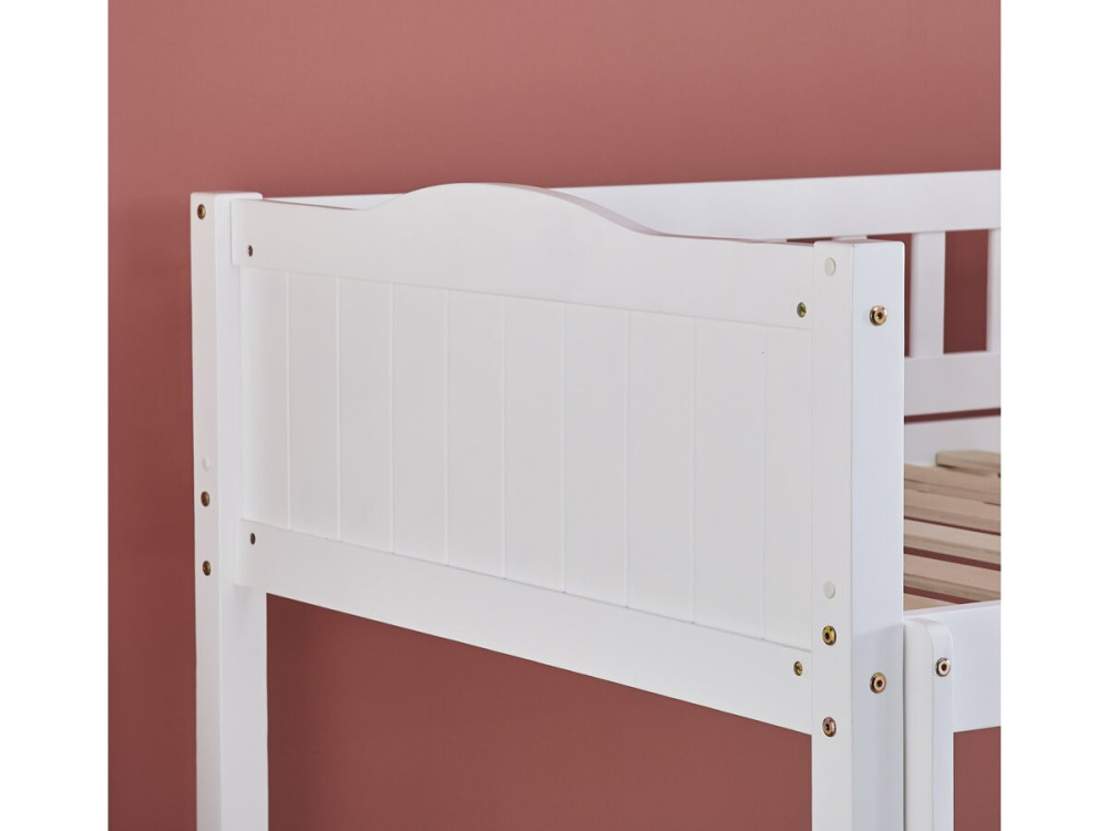 Beliche infantil "Gabriel" - Madeira - Branco - 90 x 190 cm