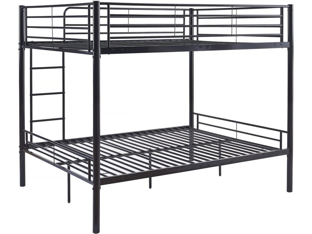 Beliche duplo "Adam" - Box spring incluído - 140 x 190 cm - Preto