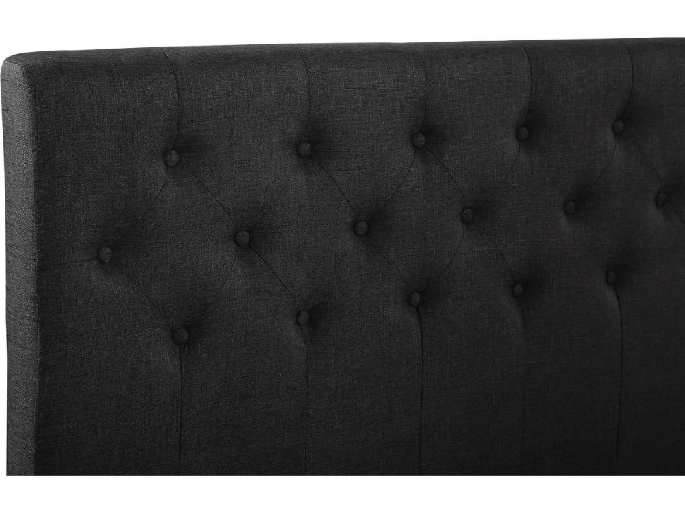 Cama de casal "Emmy" - 140 x 190 cm - Cinza