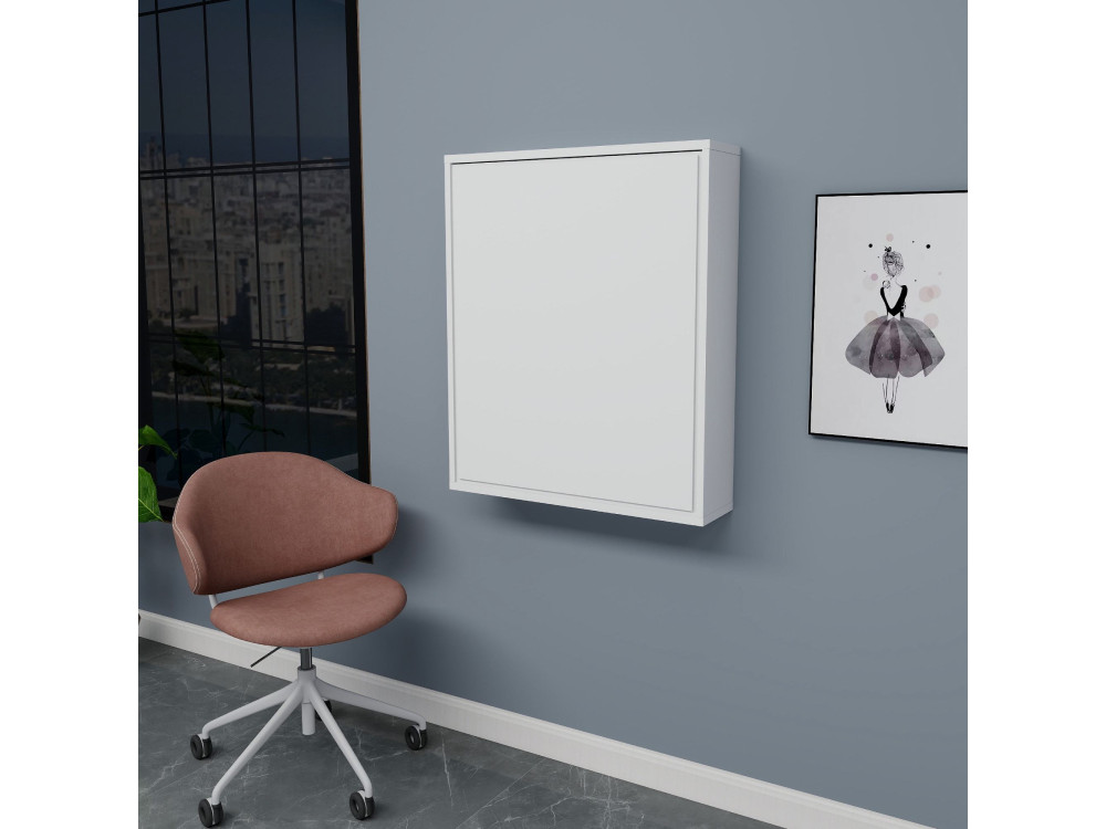 Mesa de maquilhagem em madeira "Sedir" - 90 x 59 x 74 cm - Branco