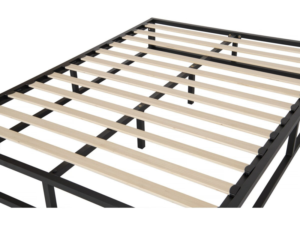 Estrutura de cama metálica 140 x 190 cm - Preto