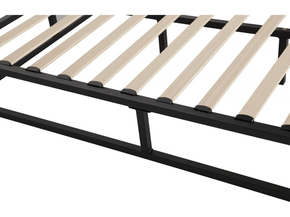Estrutura de cama metálica 140 x 190 cm - Preto