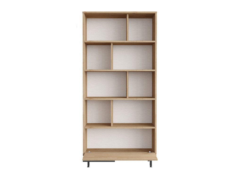 Estante de madeira "Calvin" 83,9 x 29,5 x 175,6 cm - Nogueira