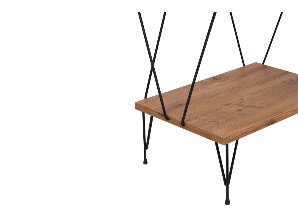 Estante de madeira "Balaban" - 46 x 30 x 165 cm - Castanho