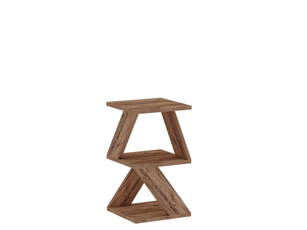 Mesa de apoio de madeira "Albeni" - 29 x 29 x 54 cm - Pinho Atlântico