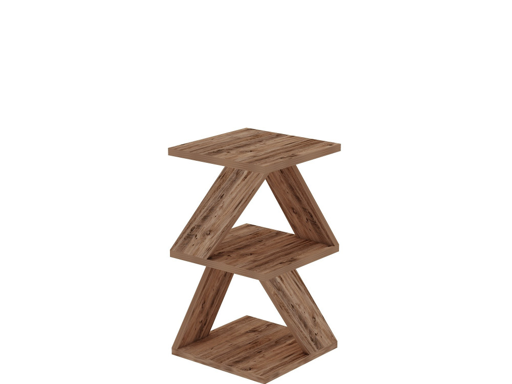 Mesa de apoio de madeira "Albeni" - 29 x 29 x 54 cm - Pinho Atlântico