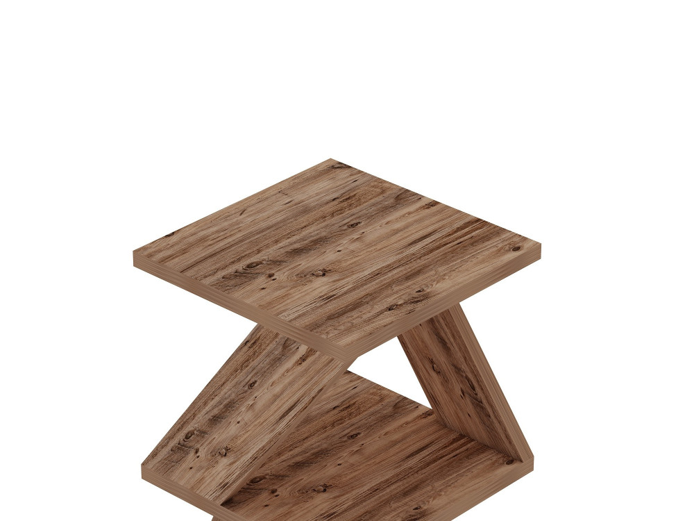 Mesa de apoio de madeira "Albeni" - 29 x 29 x 54 cm - Pinho Atlântico