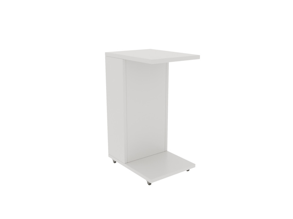 Mesa de apoio de madeira "Filinta" - 30 x 40 x 63 cm - Branco