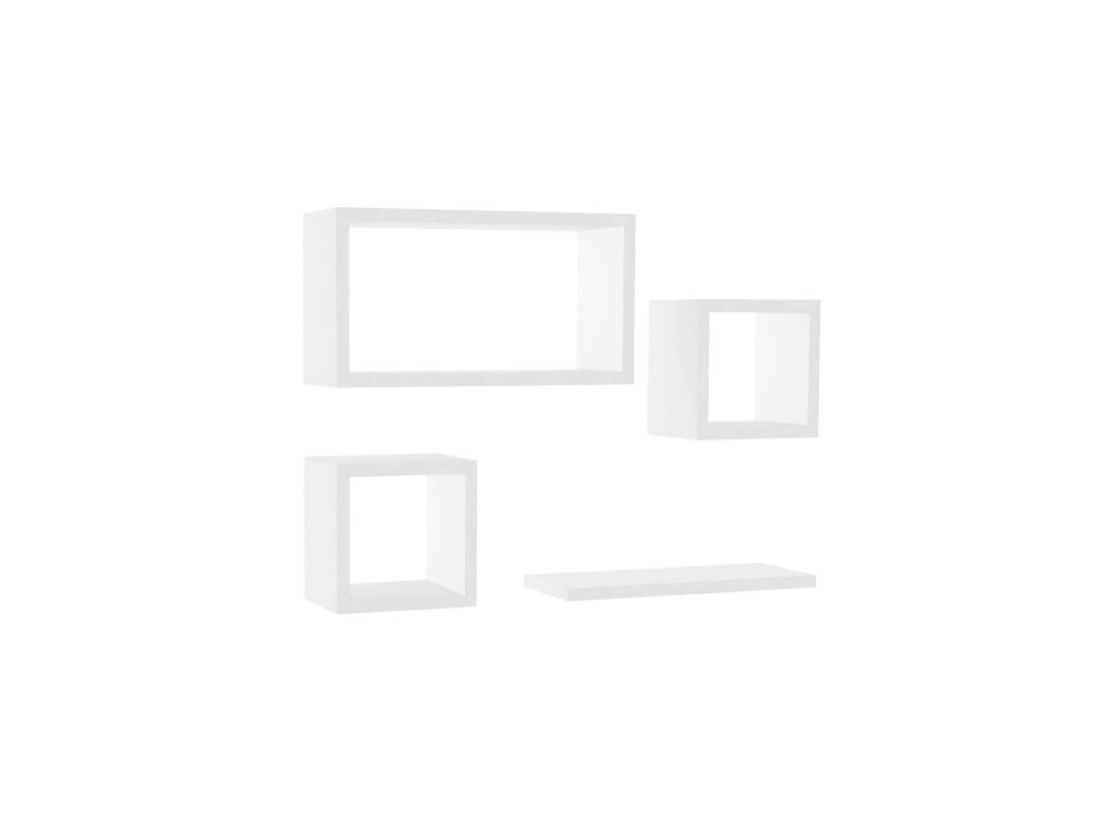 Prateleira de parede em madeira "Babi" - 43 x 15 x 23 cm - Branco