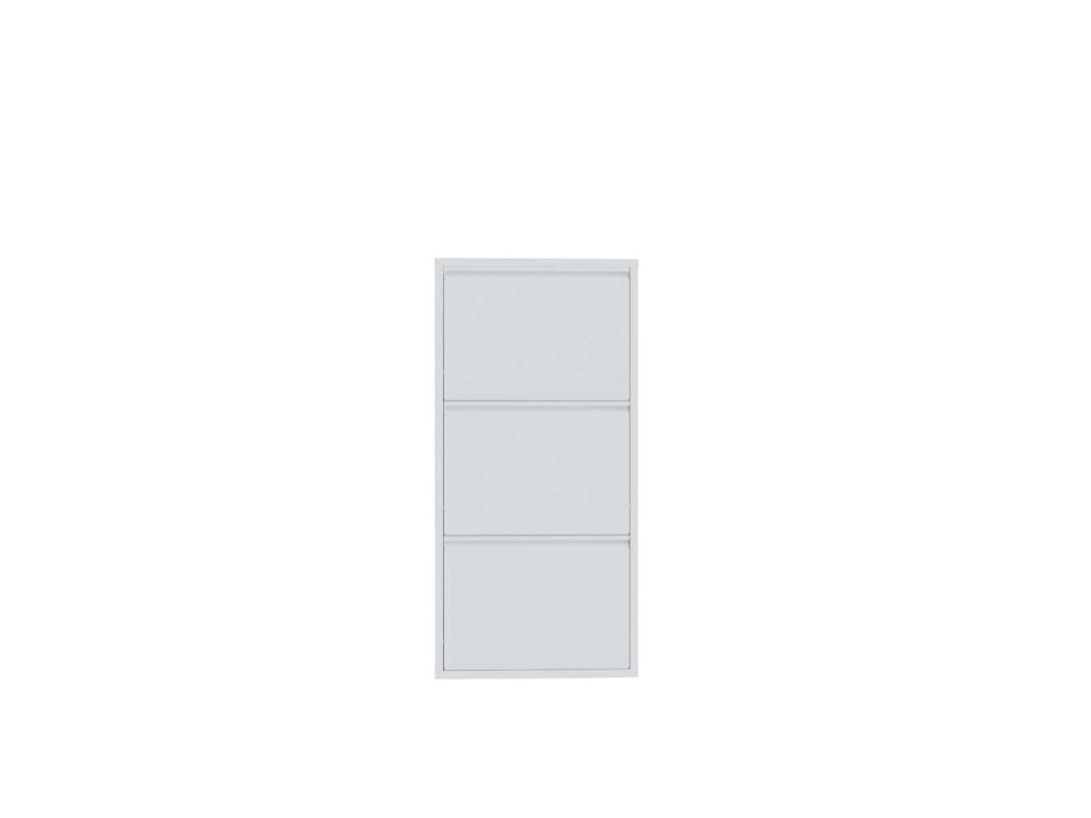 Sapateira metálica "Luna" - 50 x 15 x 103 cm - Branco