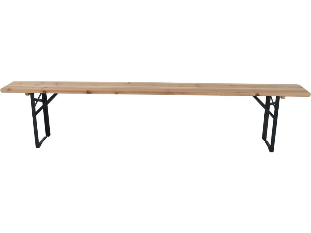Mesa dobrável de jardim brasserie com 2 bancos "Lisboa" - 218 x 59,5 x 75 cm - Castanho