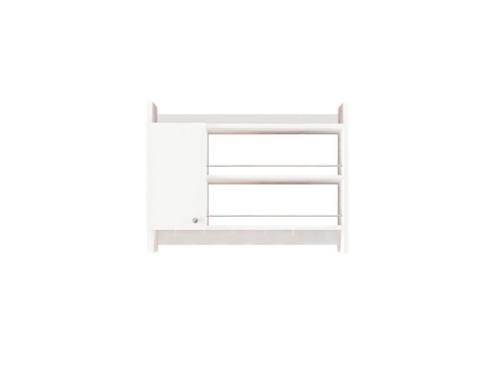Prateleira de cozinha em madeira "Knerr" - 85 x 13 x 65 cm - Branco