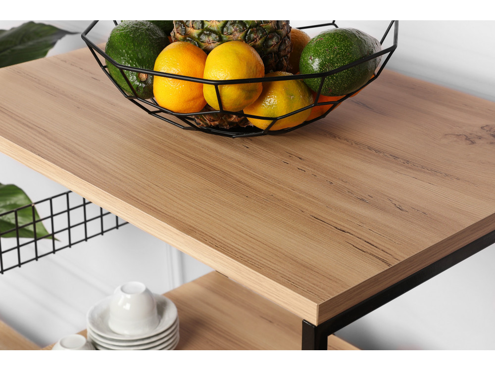 Armário multiusos de madeira "Anemon" - 60 x 45 x 124 cm - Castanho
