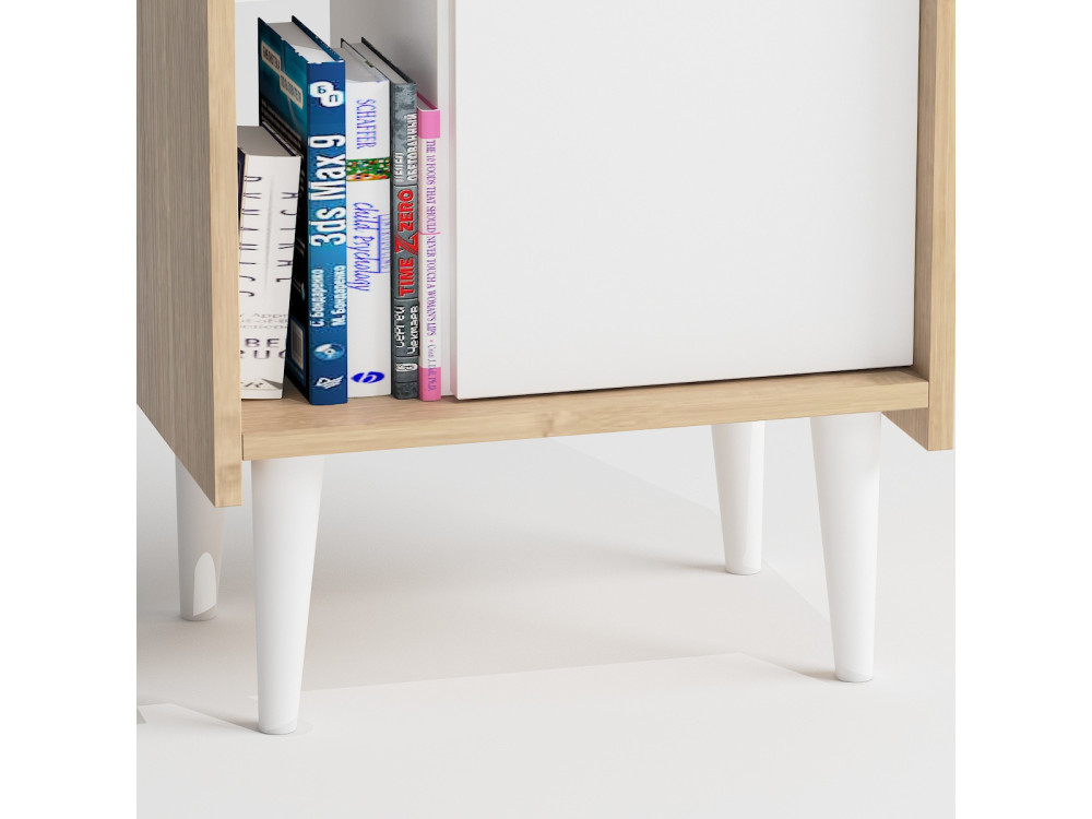 Armário multiusos de madeira "Lagomood Ruby" - 50 x 30 x 140 cm - Branco