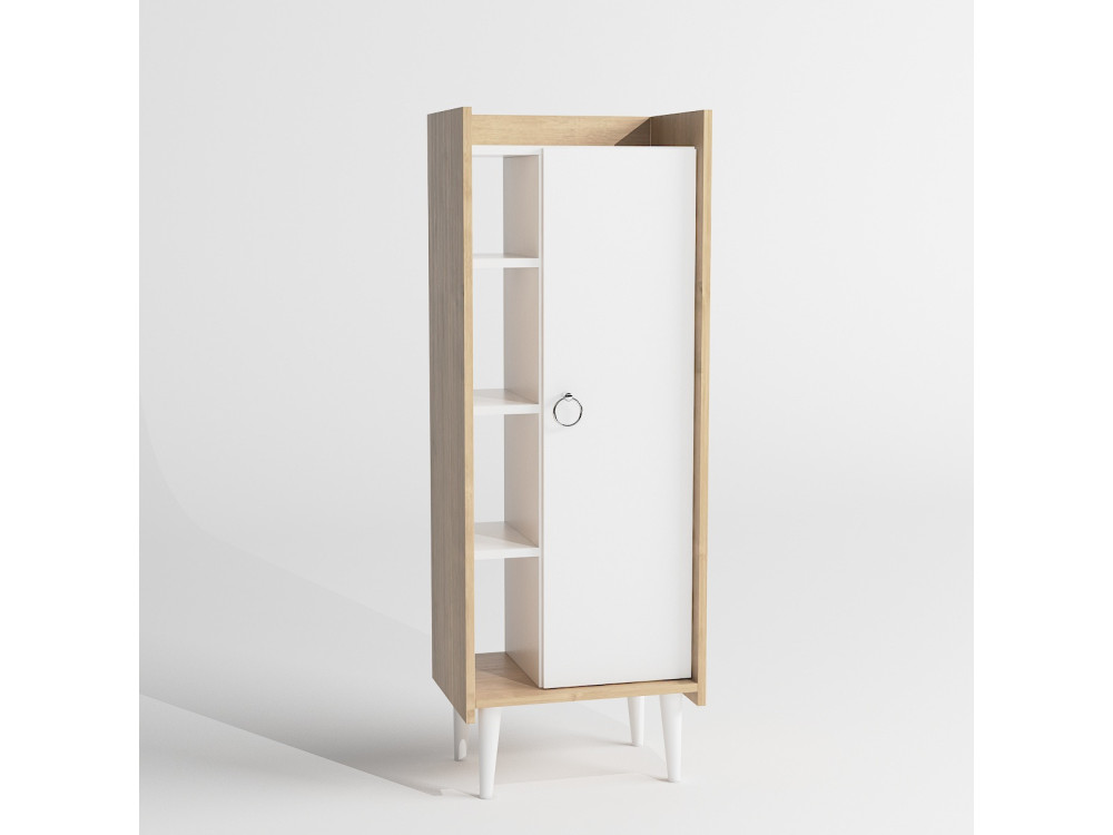 Armário multiusos de madeira "Lagomood Ruby" - 50 x 30 x 140 cm - Branco