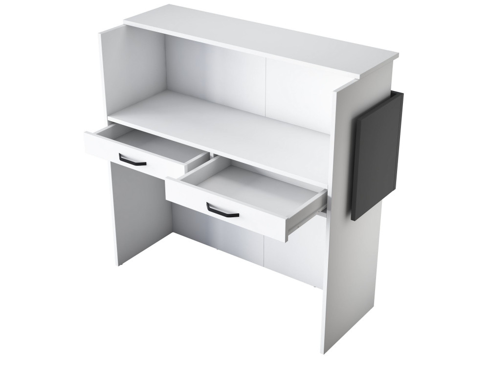 Mesa de receção em madeira "Mona" - 110 x 40 x 110 cm - Branco