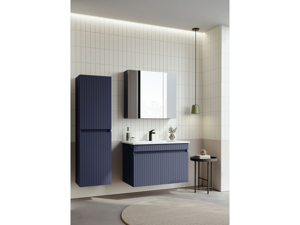 Móvel para lavatório «Tivoli 85» - 85 x 45 x 57 cm - Azul-marinho mate