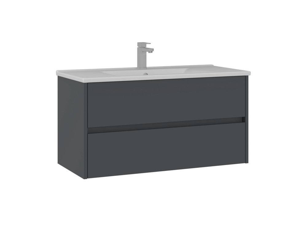 Móvel para lavatório «Side 100 v3» - 100 x 45 x 52 cm - Antracite mate