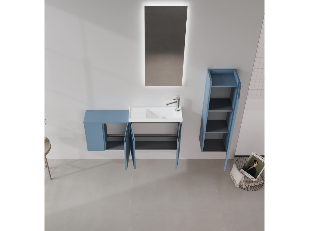 Móvel para lavatório «Ferla 110» - 110 x 22 x 45 cm - Azul Petróleo