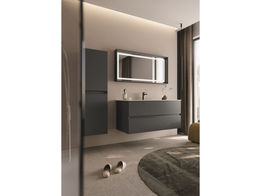 Armário de casa de banho «Nest 40 v2» - 40 x 32 x 138 cm - Antracite mate