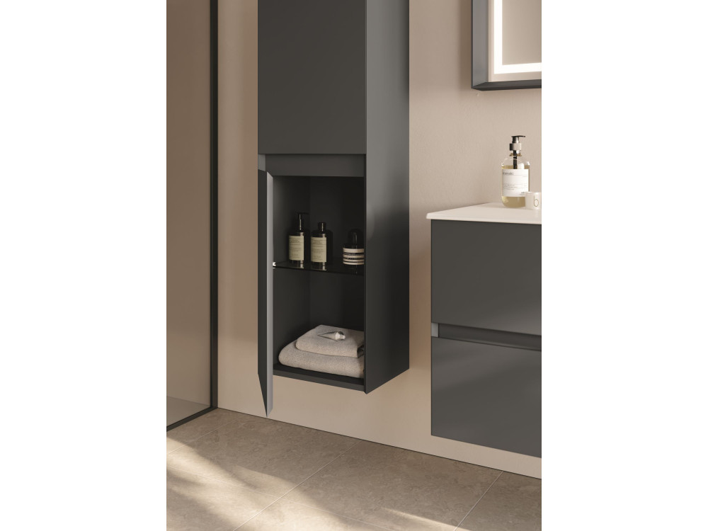 Armário de casa de banho «Nest 40 v2» - 40 x 32 x 138 cm - Antracite mate