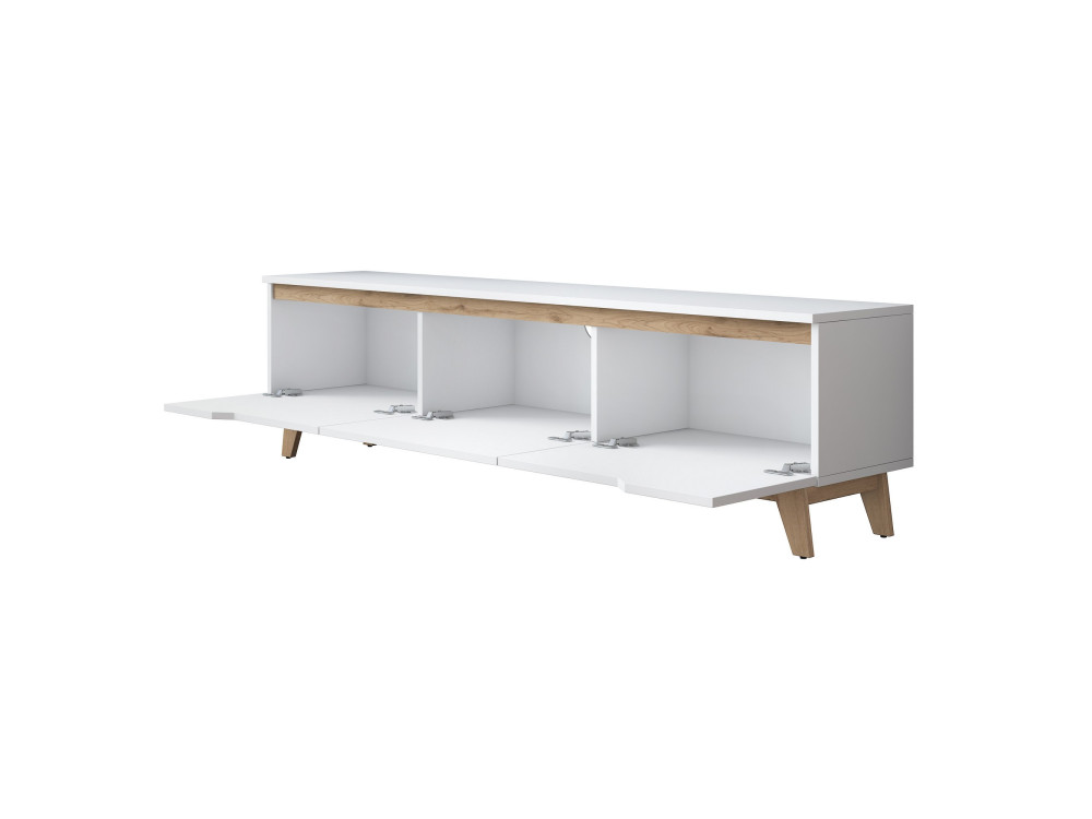 Mesa de TV em madeira "Digi" - 180 x 35 x 48 cm - Bege