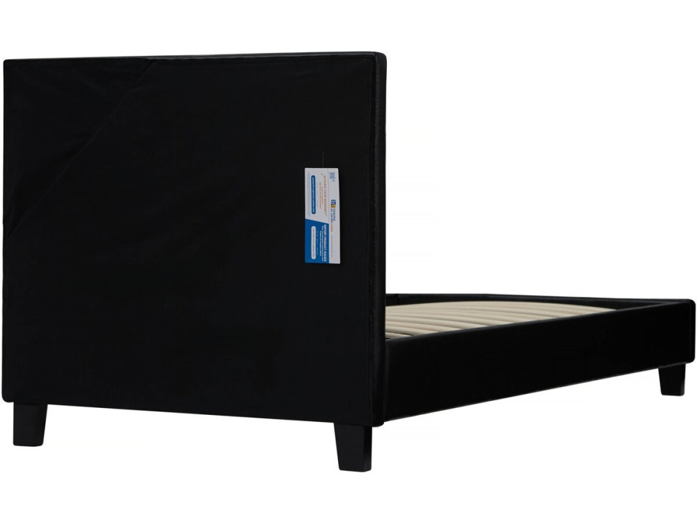 Cama com LED "Maria" 90 x 190 cm - Preta