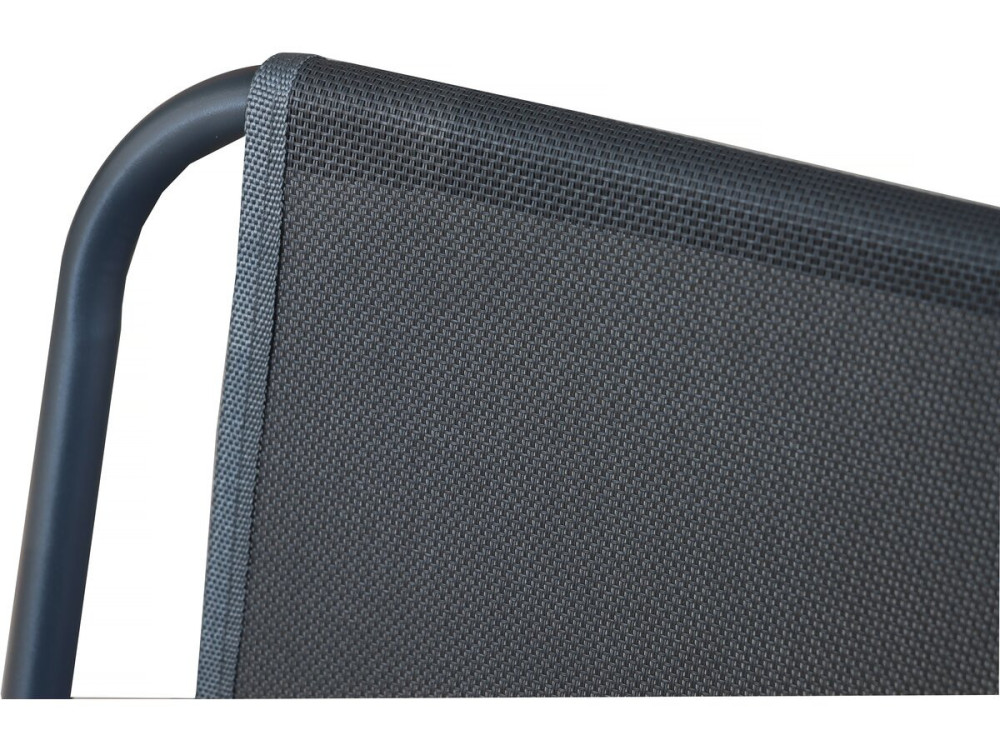 Mesa e cadeiras de jardim em metal "Convivia" com guarda-sol - 4 lugares - Cinzento antracite