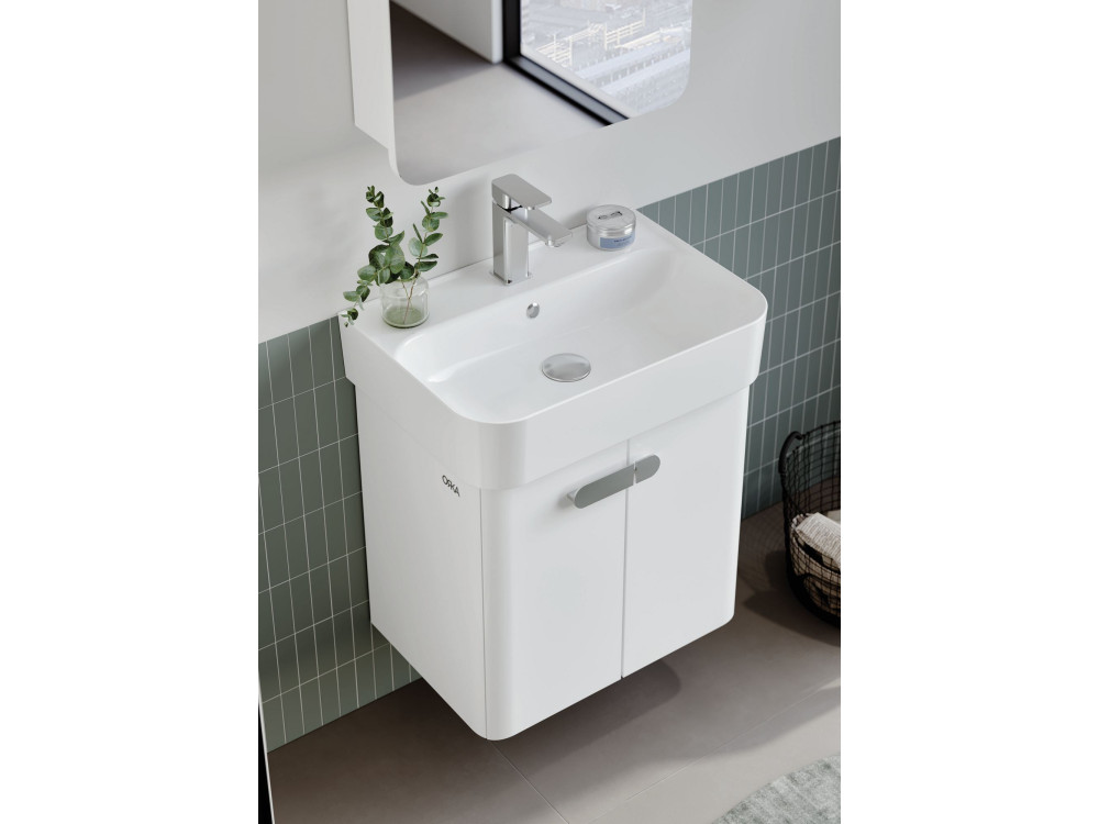 Móvel para lavatório «Orbit 55» - 55 x 38 x 62 cm - Branco