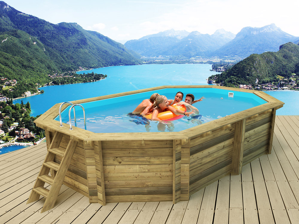 Piscina de madeira "Miami 145" - 4,86 x 3,36 x 1,45 m