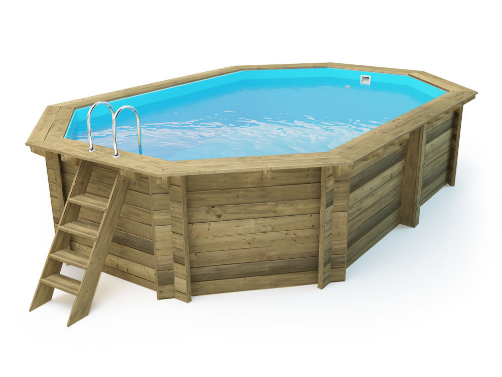 Piscina de madeira "Miami 145" - 4,86 x 3,36 x 1,45 m