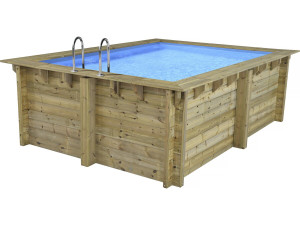 Piscina de madeira retangular "Zanzibar" - 3,50 x 2,30 x 1,24 m