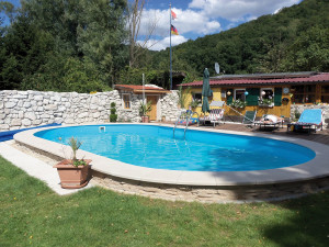 Kit piscina oval enterrada - 7,00 x 3,50 x 1,20 m